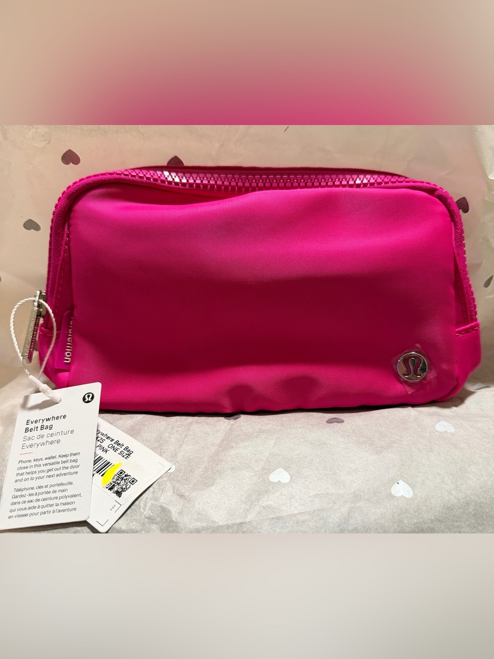 lululemon athletica Everywhere Belt Bag in sonic Pink NWT B101 - Picture 1 of 2